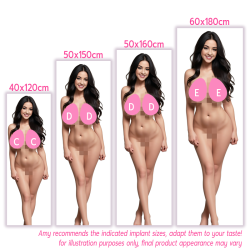 Sleep with Amy Winter - Hugging body pillowcase with optional silicone boobs