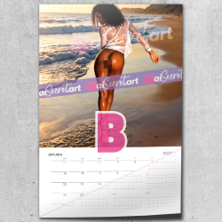 2026 Poster calendar - Stephany Julliane - Nude