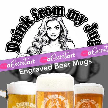 Beer Glass / Mug - "Drink from my jugs" with Vai