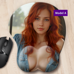 Lupe Reies - 3D mouse pad with silicon boobs, wrist rest