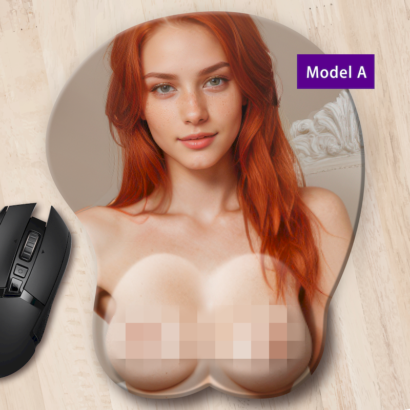Lupe Reies topless - 3D mouse pad with silicon boobs, wrist rest