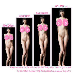 Sleep with Raven - Hugging body pillowcase with optional silicone boobies