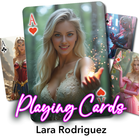 Playing cards - Lara Rodriguez + FREE 52 digital wallpapers